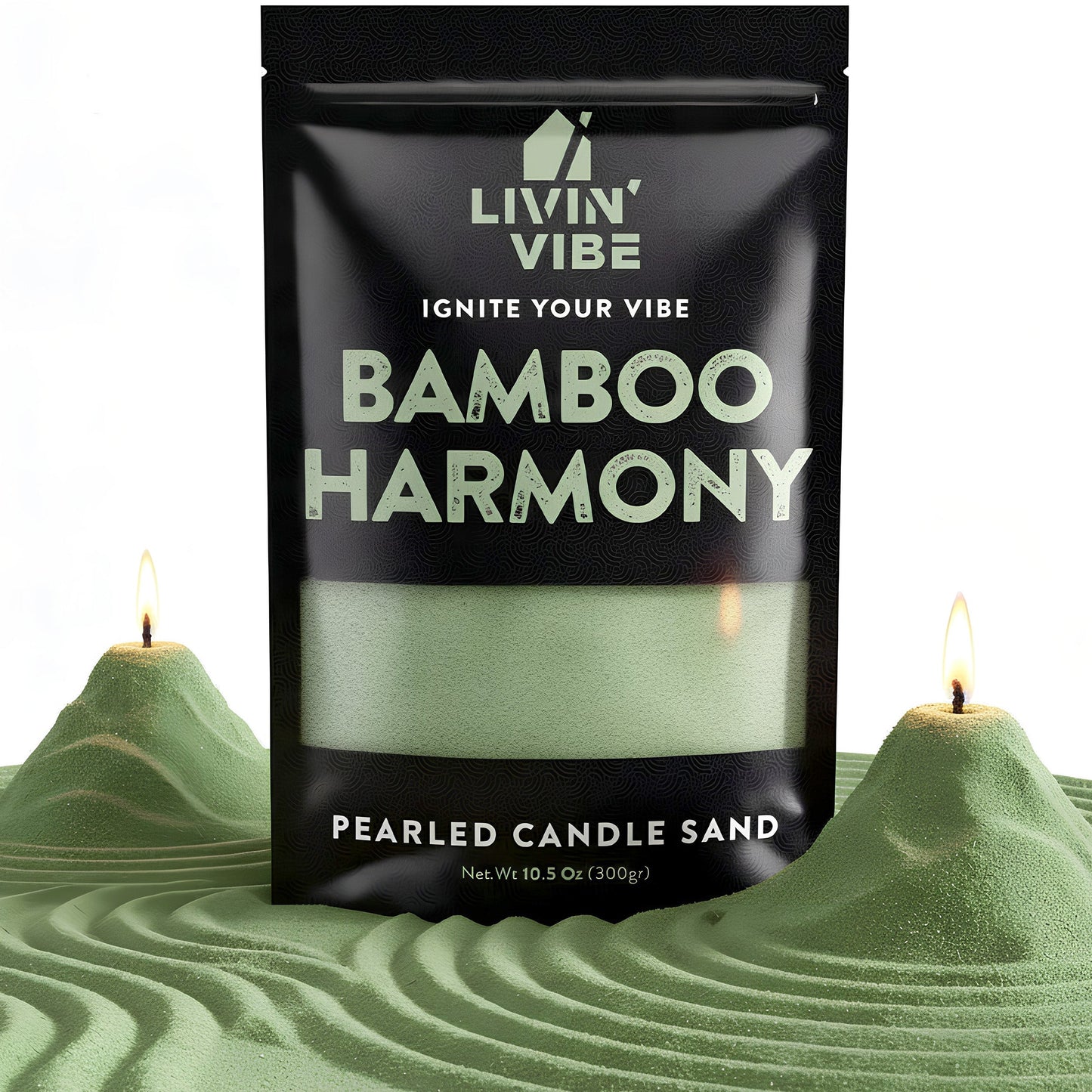 Pearled Candle Sand 10.5 oz Decorative Wax Sand Candle