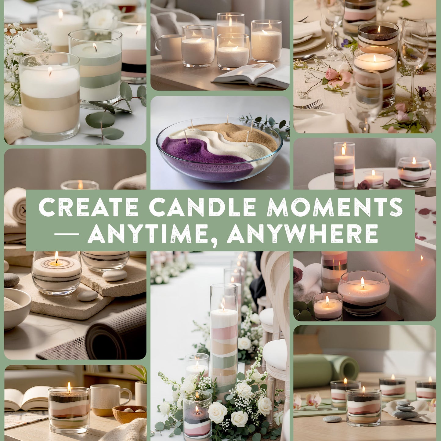 Pearled Candle Sand 10.5 oz Decorative Wax Sand Candle