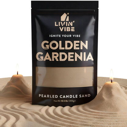 Pearled Candle Sand 10.5 oz Decorative Wax Sand Candle