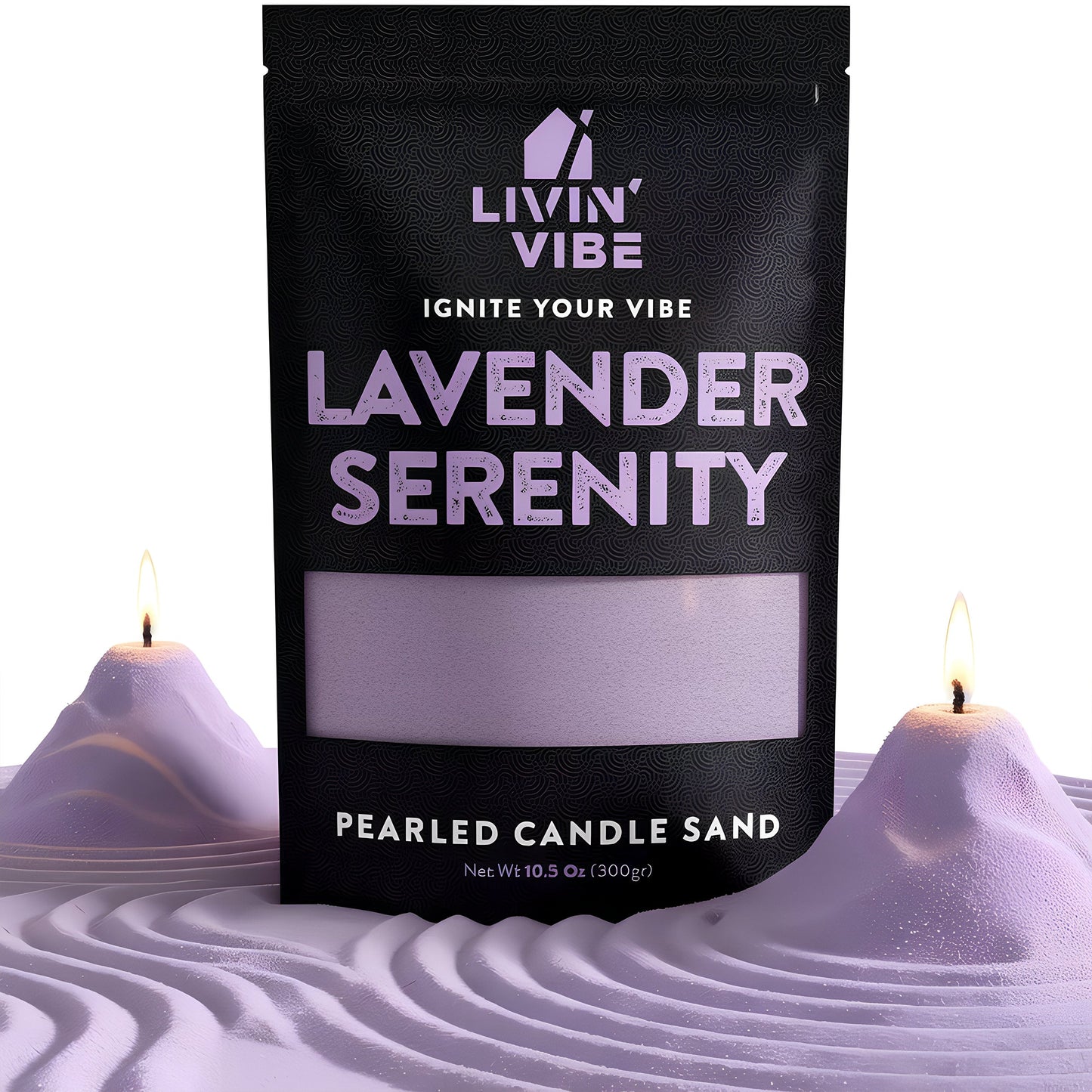 Pearled Candle Sand 10.5 oz Decorative Wax Sand Candle