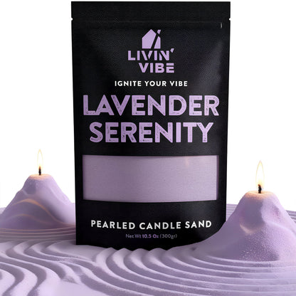 Pearled Candle Sand 10.5 oz Decorative Wax Sand Candle