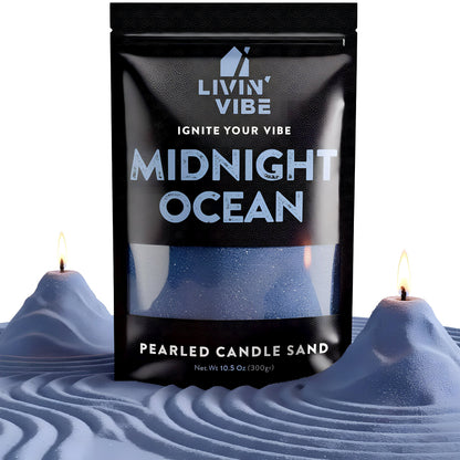 Pearled Candle Sand 10.5 oz Decorative Wax Sand Candle