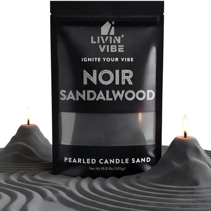 Pearled Candle Sand 10.5 oz Decorative Wax Sand Candle