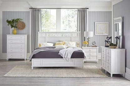 Cane Bay Fretwork Wood Panel Bed