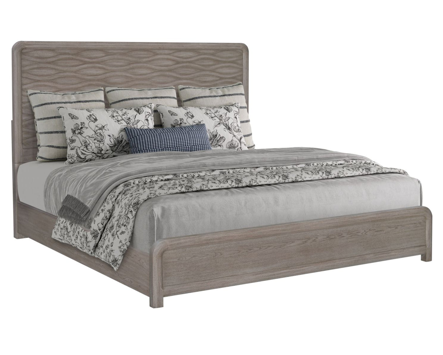 Cape Wave Panel Wood Bedroom Set 6PC