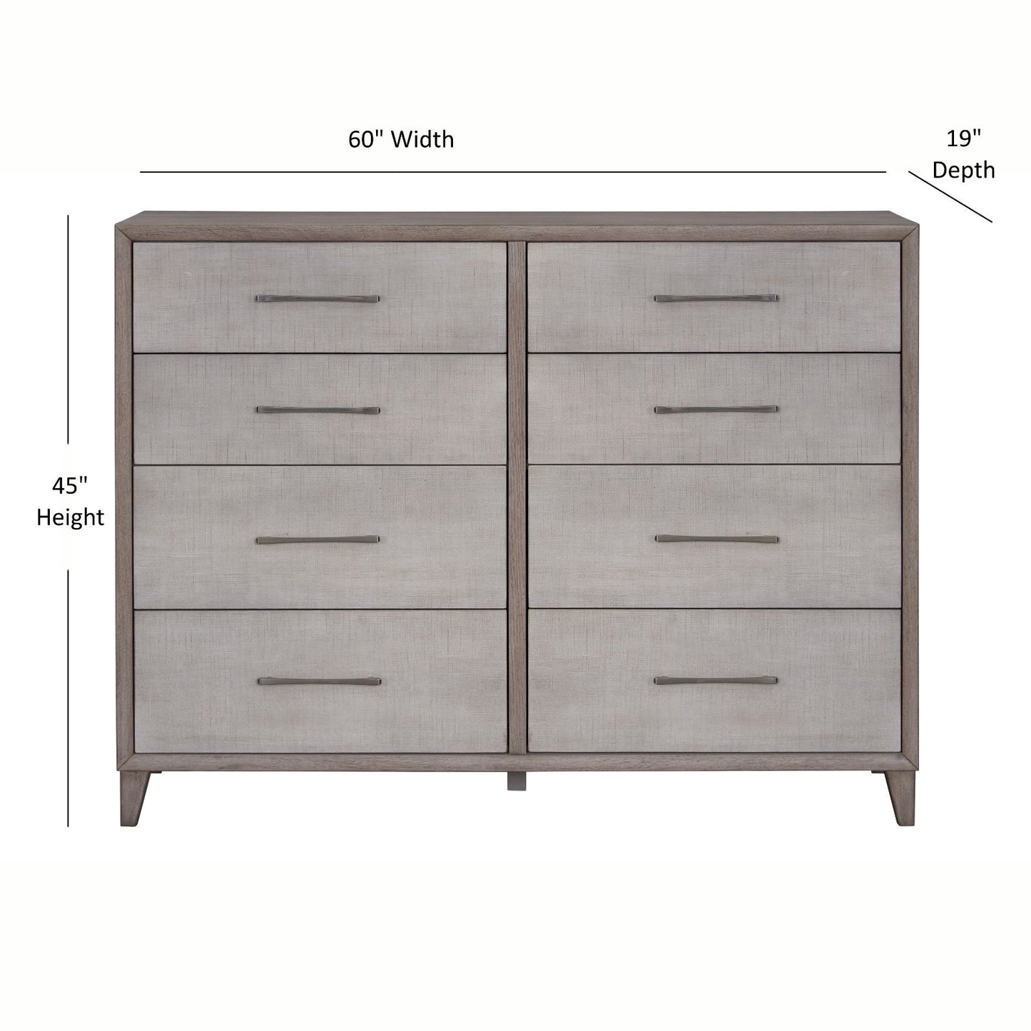 Cape Wave Panel Wood Bedroom Set 6PC