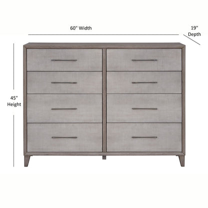 Cape Wave Panel Wood Bedroom Set 6PC