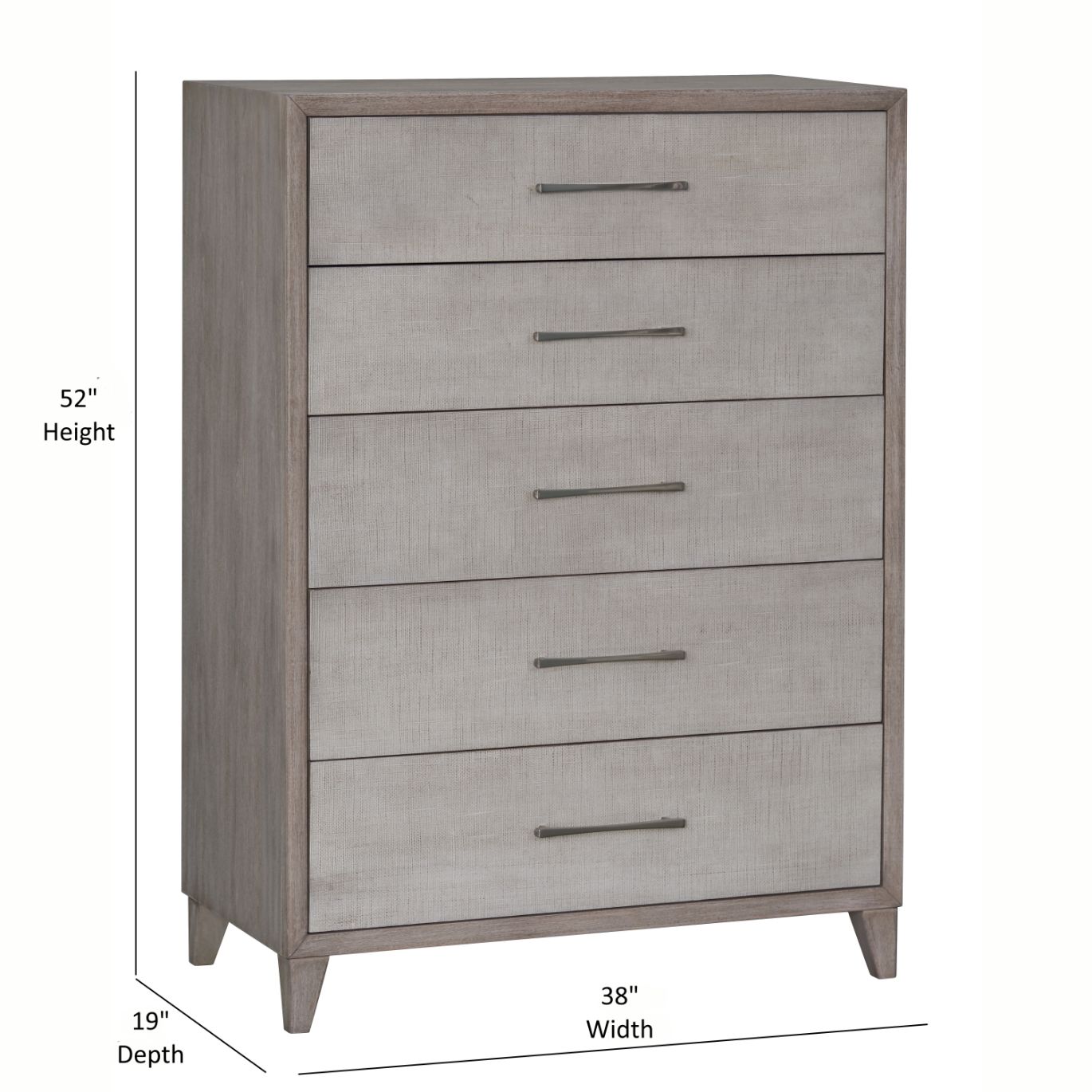 Cape Wave Panel Wood Bedroom Set 6PC