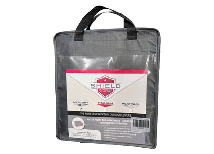 Tea Cart Cover - 37.5'' W x 26'' D x 32''/33.5'' H - Mercury