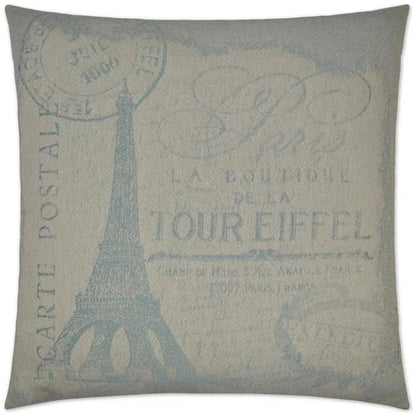 Cartolina Mint Grey Throw Pillow With Insert