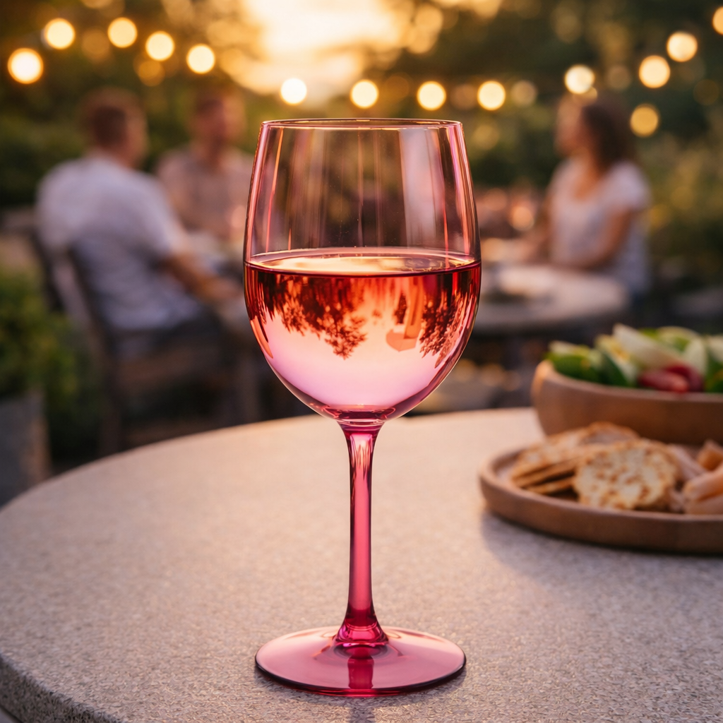 Red Cup Living Plastic Wine Glasses with Stem - 14oz Reusable Shatterproof Wine Cups for Parties, Events & Outdoor