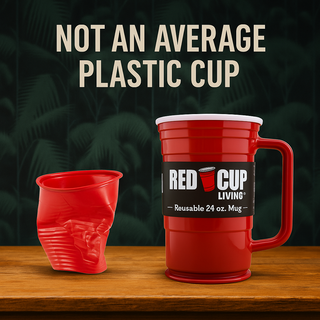24oz Reusable Plastic Beer Mugs | Durable & Unbreakable, BPA Free | Perfect for Parties, Camping & Outdoors