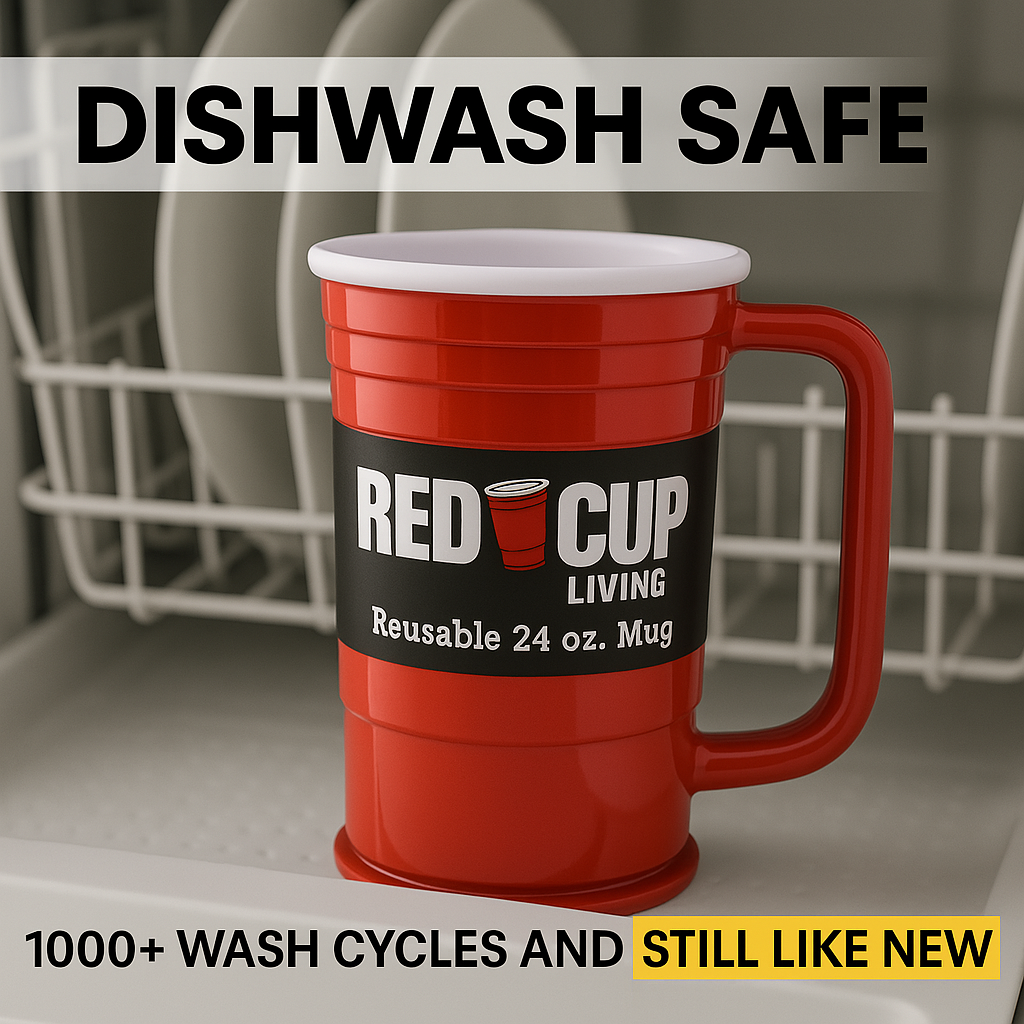 24oz Reusable Plastic Beer Mugs | Durable & Unbreakable, BPA Free | Perfect for Parties, Camping & Outdoors