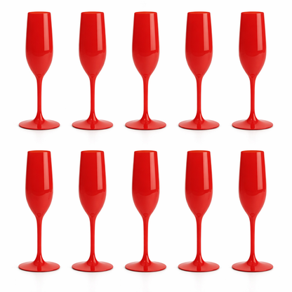 Red Cup Living-5 Oz Red Reusable Plastic Wine Cups with Stem | Shatterproof Goblets for Parties & Events | Dishwasher Safe Drinkware