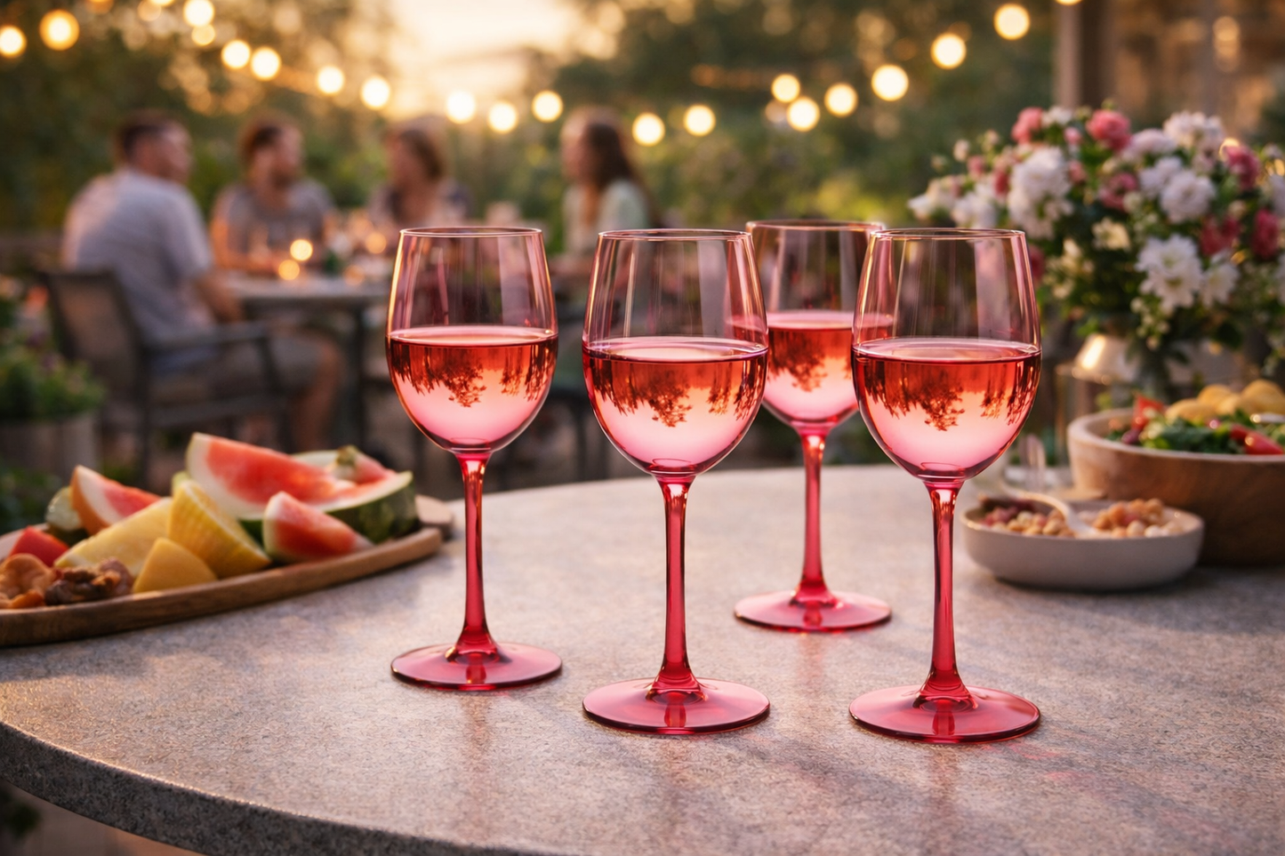 Red Cup Living Plastic Wine Glasses with Stem - 14oz Reusable Shatterproof Wine Cups for Parties, Events & Outdoor