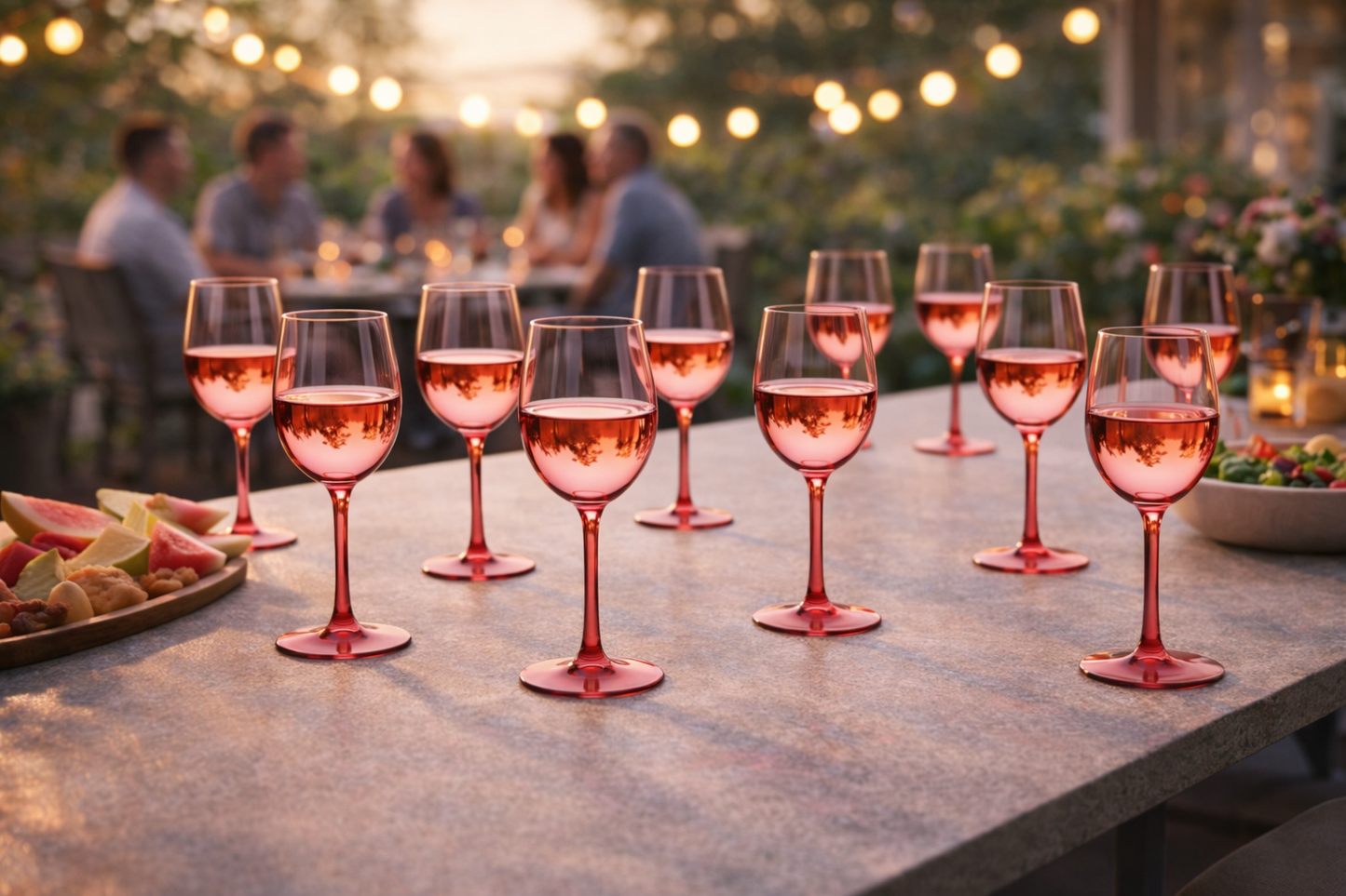 Red Cup Living Plastic Wine Glasses with Stem - 14oz Reusable Shatterproof Wine Cups for Parties, Events & Outdoor