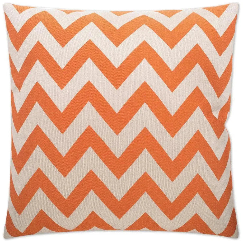 Chevron Chic Orange Throw Pillow With Insert