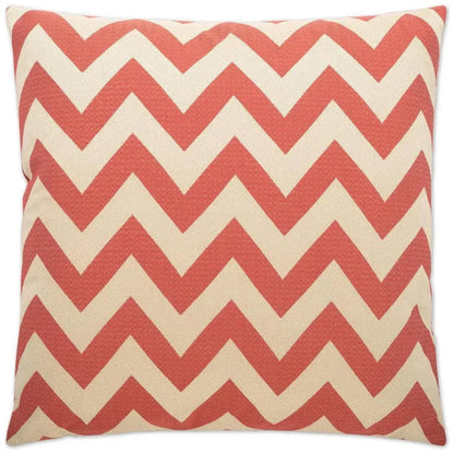 Chevron Chic Red Throw Pillow With Insert