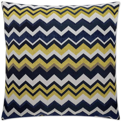 Chevron Navy Blue Throw Pillow With Insert