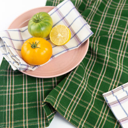 Chiapas Plaid Forest Green Kitchen Towel
