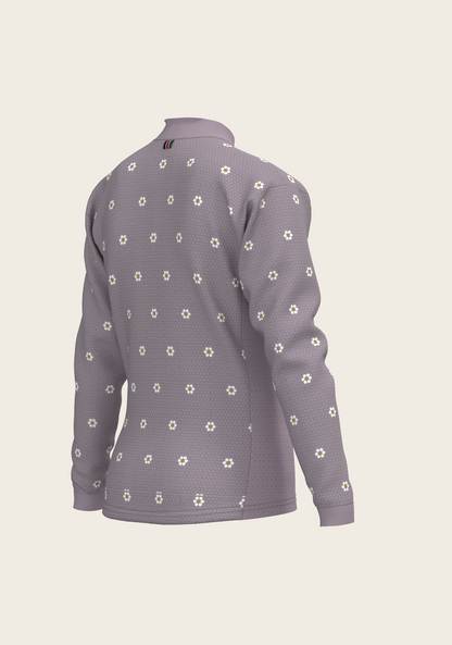 Mosaic Daises in Lavender Children's Long Sleeve Shirt