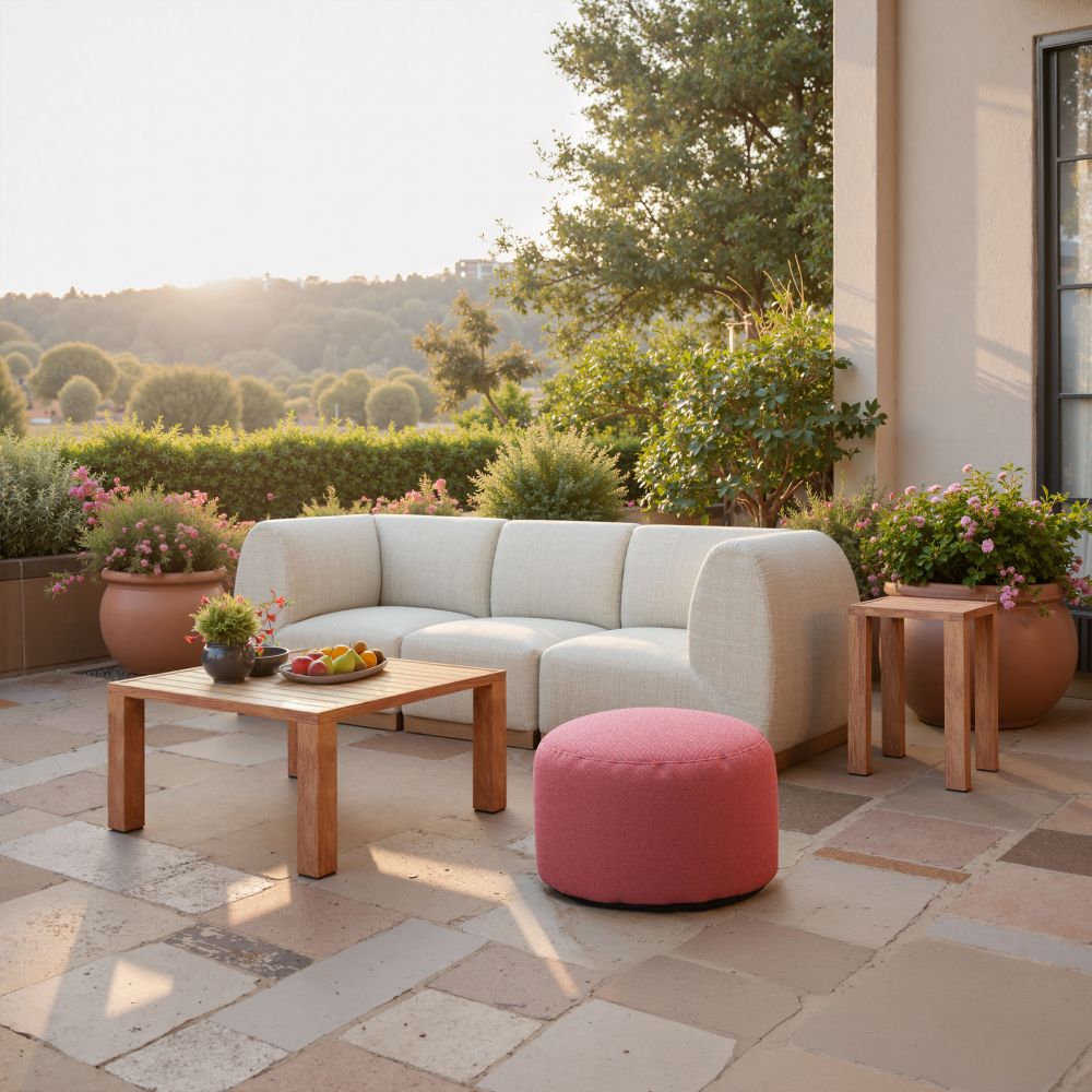 Christy Fabric Outdoor Corner Chair