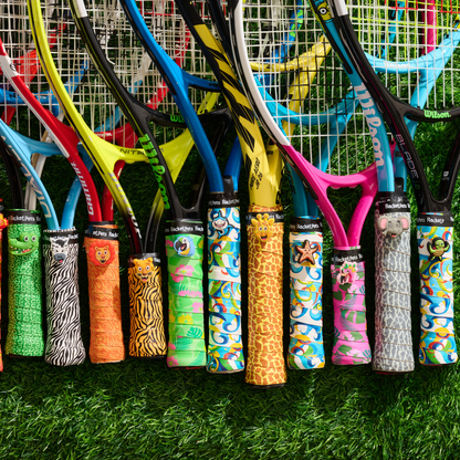 Overgrip Tape for Tennis Racket - Orange Giraffe (pack of 2)