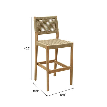 Corde Olefin Fabric Outdoor Barstool
