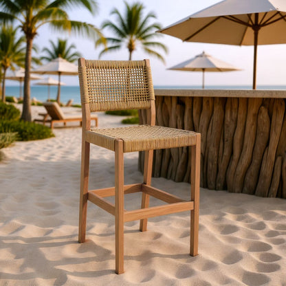 Corde Olefin Fabric Outdoor Barstool