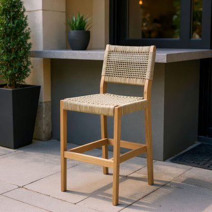 Corde Olefin Fabric Outdoor Barstool