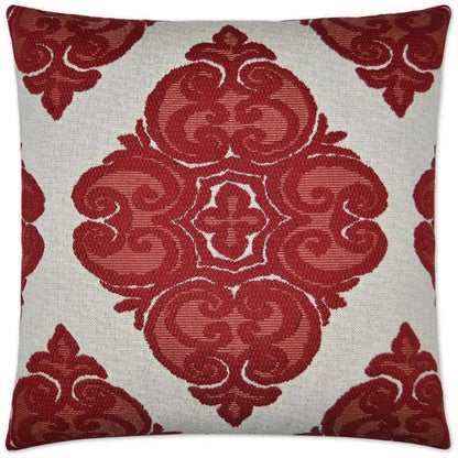 Cotillion Red Throw Pillow With Insert