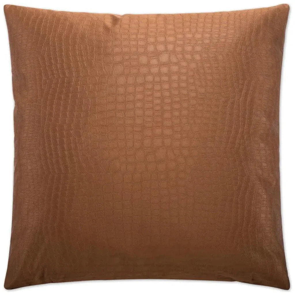 Croc Copper Throw Pillow With Insert