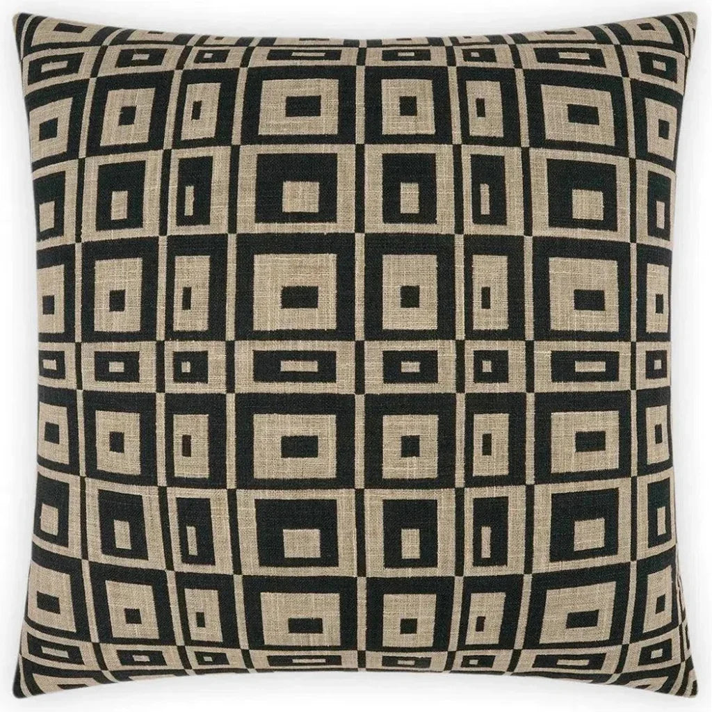 Cubic Raven Black Throw Pillow With Insert