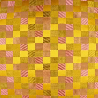 Cubit Gold Plaid Check Gold Large Throw Pillow Insert