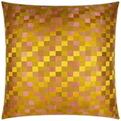 Cubit Gold Plaid Check Gold Large Throw Pillow Insert
