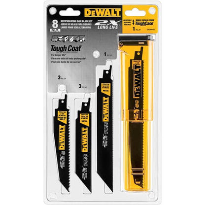 DEWALT DWA4101 Reciprocating Saw Blade Set, Wood/Metal Cutting, 8-Pack