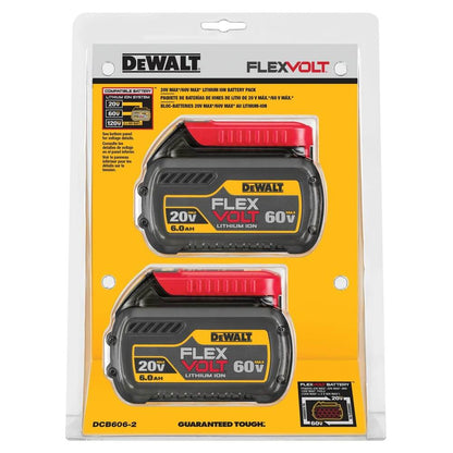 DEWALT DCB606-2 FLEXVOLT® 20/60V MAX* Battery Pack 6.0AH (2 PK)