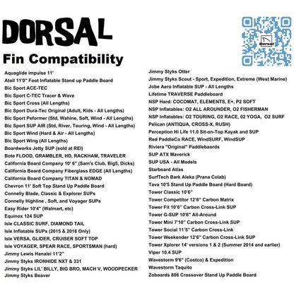 DORSAL SUP & Surfboard Fin - No Tool Fin Screw - Center Fin for Longboard Surf & Paddleboard Glass Filled