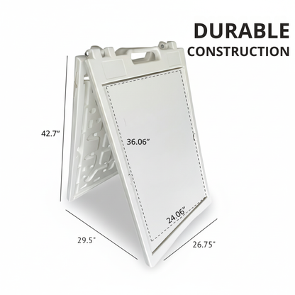 A Frame Sign Deluxe 24"x36" Plastic BICGS-2401-W White