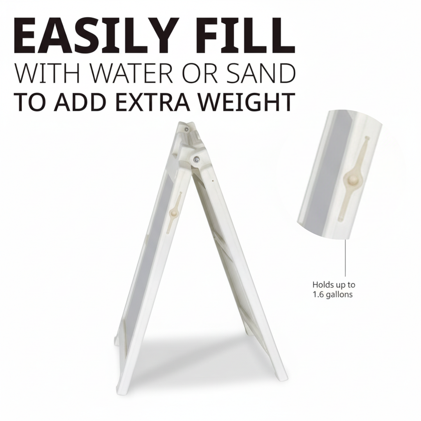 A Frame Sign Deluxe 24"x36" Plastic BICGS-2401-W White