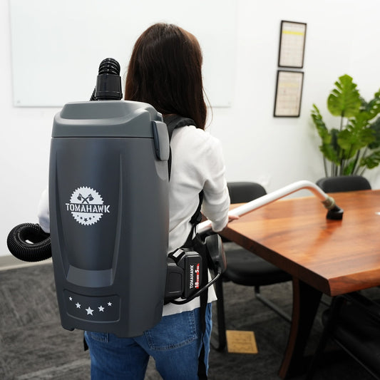 PRE ORDER: 18V Battery Powered Backpack Vacuum 6L for Janitorial Cleaning – Lightweight Cordless Commercial Vacuum with Quiet Operation