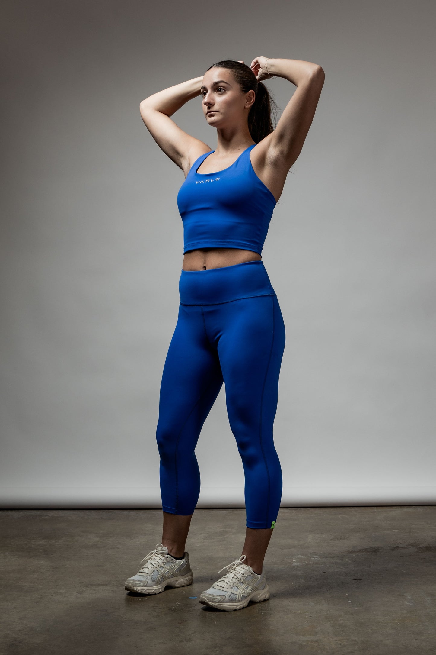 Women's SOHO Cross Back Crop Tank (Neo Blue)