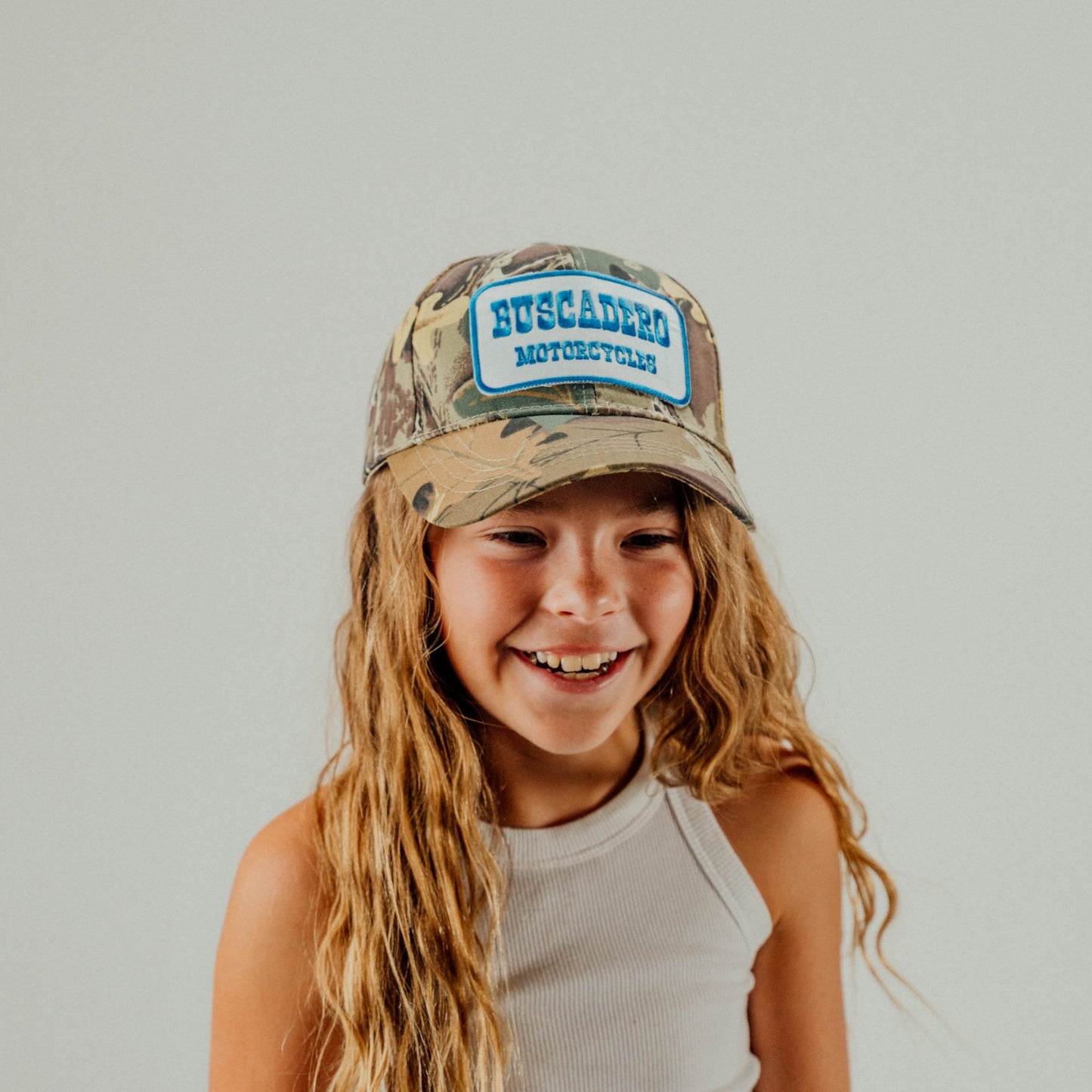 Kids 'Blue Barrel' Low Profile Hat - Camo