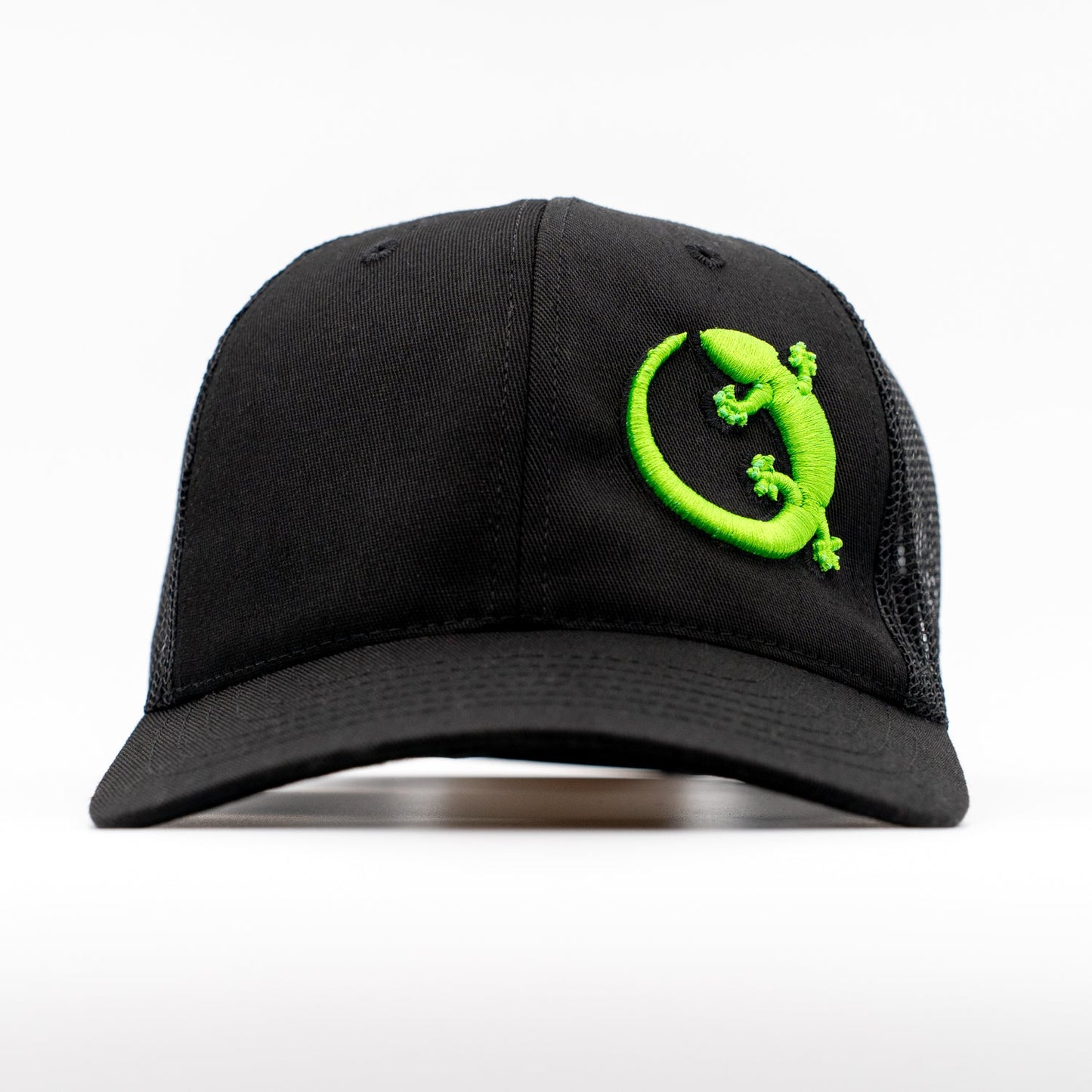 Strap Lizard Embroidered Snapback Mesh Trucker Hat