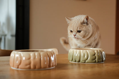 Puff Pet Bowl - Gradient Olive