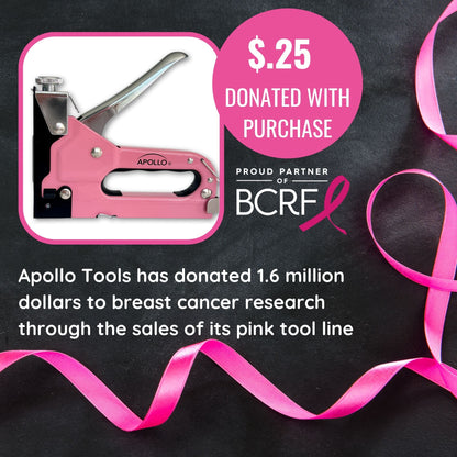 Pink Stapler with Power Adjustment Knob and 3000 Staples assortment-- DT5020P