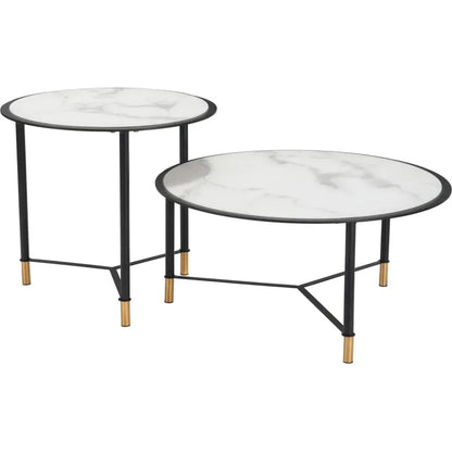Davis White Coffee Tables Set of 2