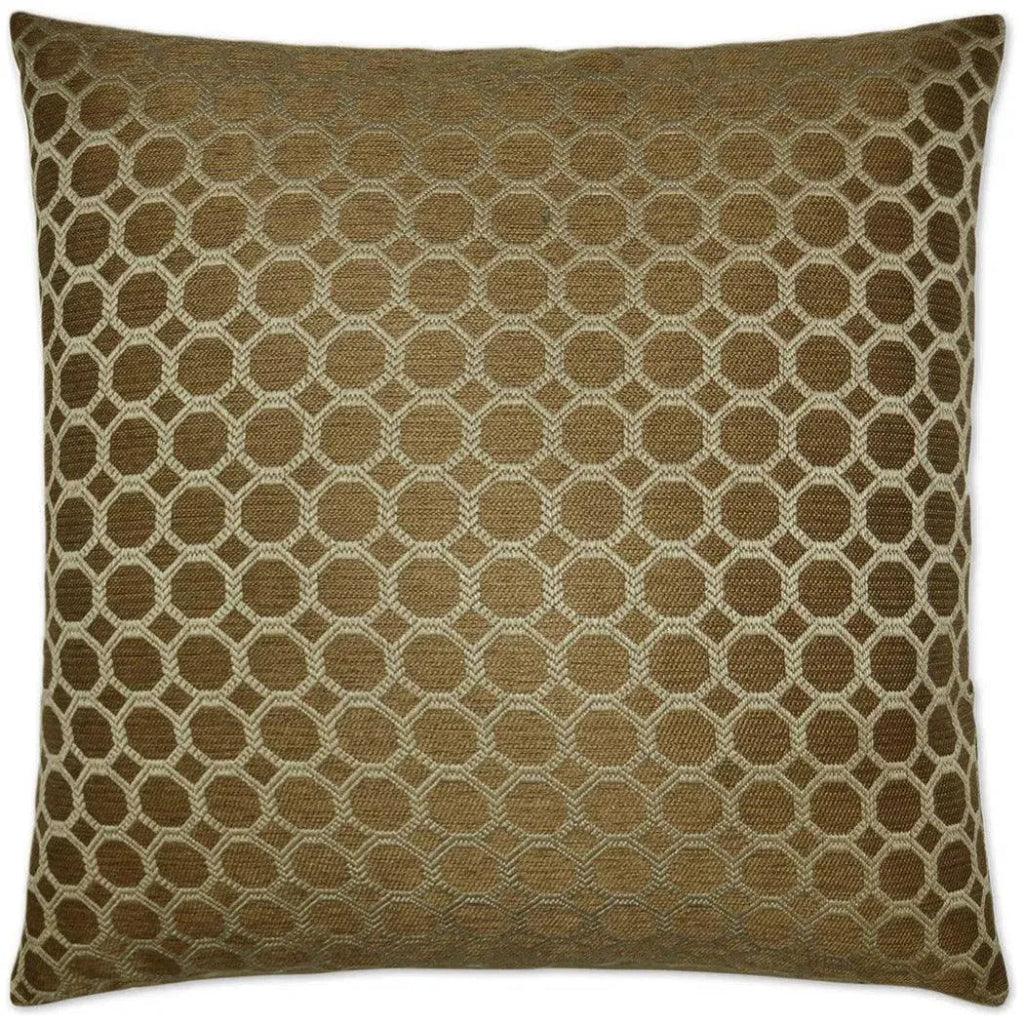 Dax Pecan Brown Throw Pillow With Insert