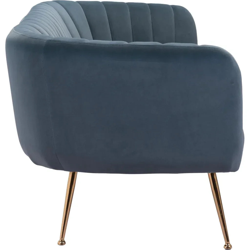 Deco Sofa Gray & Gold