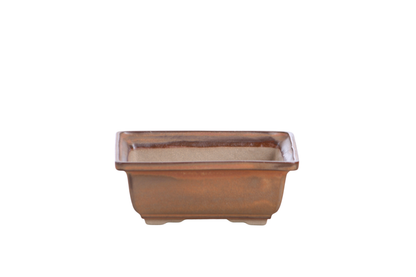 Willow Bonsai Ceramics Square Bonsai Pot 5 Inch – Low‑Profile Square Ceramic Bonsai & Succulent Planter with Accentuated Rim, High‑Fired Frost‑Proof Stoneware, Handmade in USA (Deep Stone)